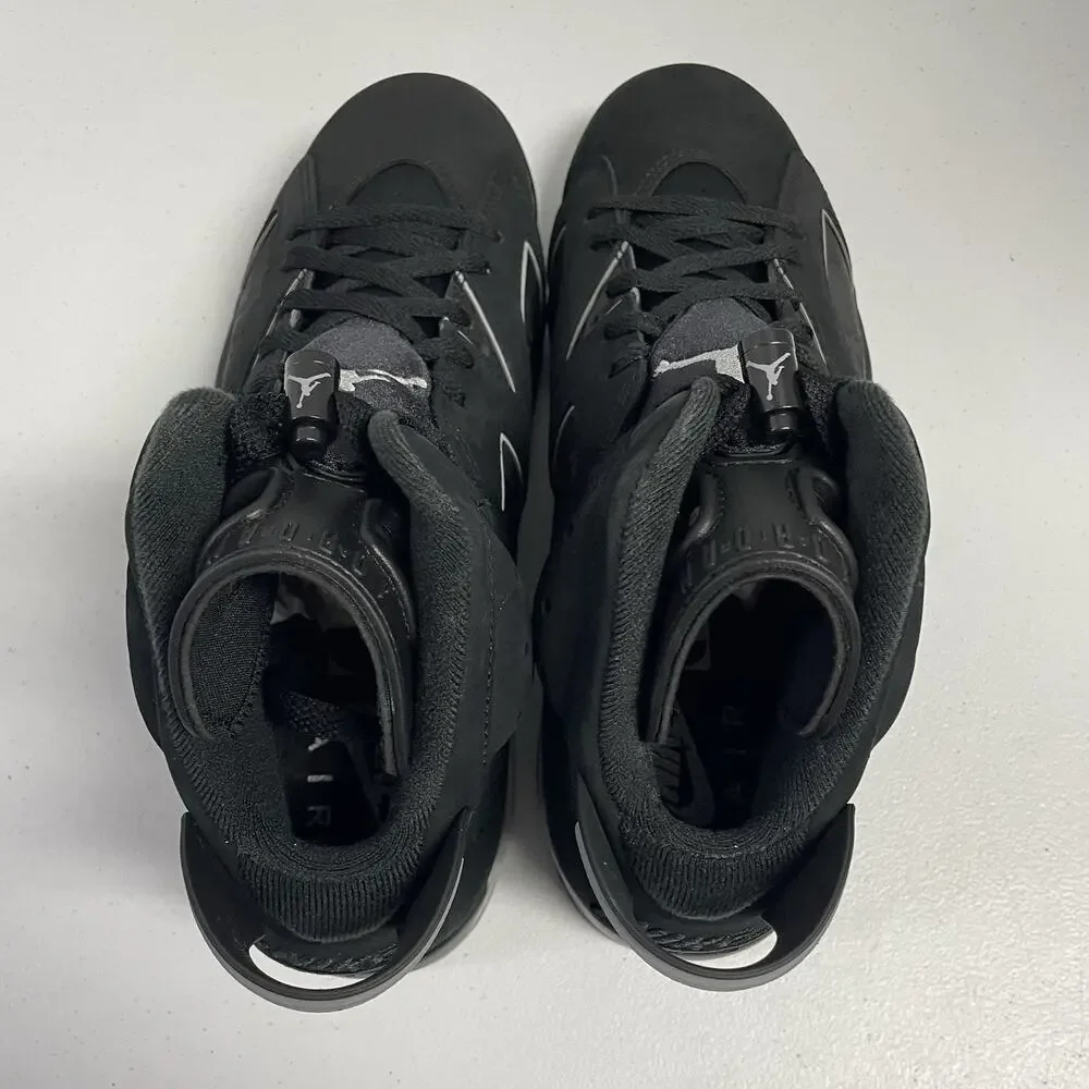 Air Jordan 6 Retro Cap and Gown IR2266 010 Size 11.5 Black Silver Graduation